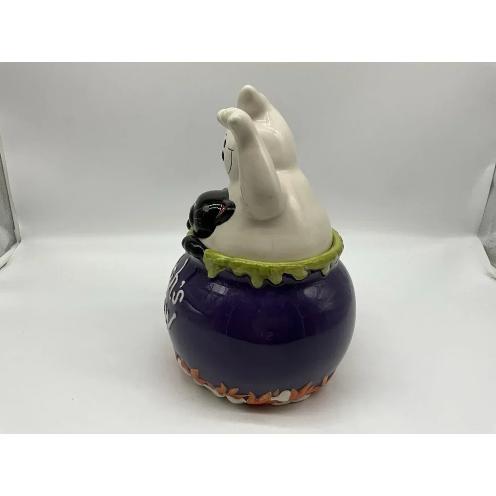 David's Cookies Vintage Halloween Witch's Brew Cookie Jar Kitchen Collectible
